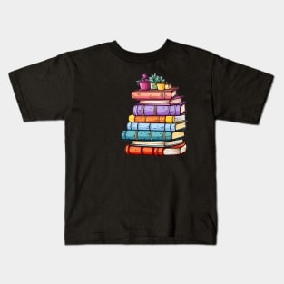 Pile of Books Kids T-Shirt